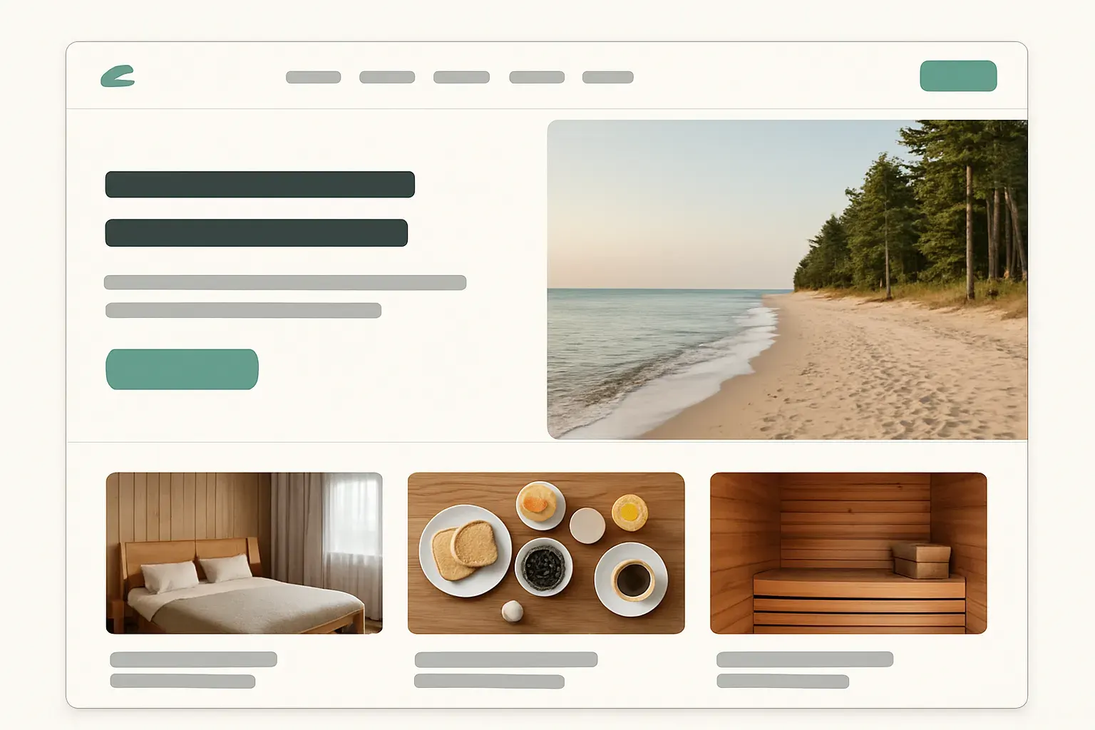 Concept project: a finished small-business website shown as a flat screenshot